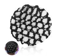 Red para el pelo, redecilla para montar en torneo y peinado, color negro con cristal, red de nudos de tela para equitación para niñas y mujeres, gimnasia deportiva, ballet, equitación, enfermeras, etc