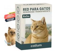 Red para Gatos Terraza 8x3m Seguridad Transparente Ideal Balcon Ventana Tragaluces Proteccion Exterior Interior Malla Antidesgarro Duradera Kit Completo Montaje Cuerda Ganchos Bridas Juguete Regalo