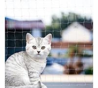 Red para Gatos Terraza, Red para Gatos para Balcón 4x3m, Malla Gatos Nylon Multifilament, Cuerda de fijación Extra Transparente + Segura Incluye Kit de Montaje Red de protección Resistente (6 x 3 m)