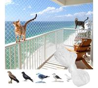 Red para Gatos Terraza y Balcon 5x10M, Seguridad para Gatos, Malla Protectora para Ventanas y Escaleras, Interior y Exterior