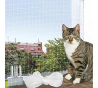 Red para Gatos Terraza y Balcon 5x10M, Seguridad para Gatos, Malla Protectora para Ventanas y Escaleras, Interior y Exterior,Ventana Escaleras