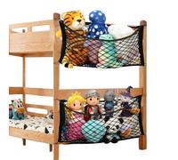 Red para Guardar Peluches, Bolsa para Guardar Ositos de Peluche para Colgar, Red de almacenamiento para juguetes de peluche, para habitación de los niños (negro, 2 unidades)