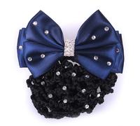 qhp Pinza de pelo Chique lazo con pelo Red y de strass, adornado