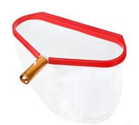 Red para piscina de agua profunda con mango de aluminio y diseño de malla profunda, diseñada para capturar hojas y escombros para el mantenimiento de la piscina (rojo)