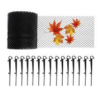 Red para zanja - 236,22 pulgadas red | malla PP - protección anti obstrucción - Ret PP negro con clavos, instalación rápida para proteger el drenaje en jardines, patios, caminos y carreteras privadas