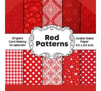 Red Patterns Scrapbook Paper: Decorative double sided craft paper Red themed for scrapbooking, card making, junk journal