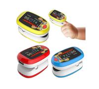 (Red) Pediatric Finger Pulse Oximeter For Babies And Children OLED Display Blood Oxygen Monitor With Real Time SpO2 Tracking