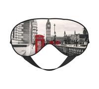Red Phone Booth London Street Print - Antifaz para dormir con los ojos vendados, cubierta suave para mujeres y hombres, para viajes, siesta y meditación