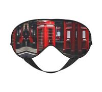 Red Phone Booth London Street Print - Antifaz unisex ultrasuave con bloqueo de luz para una comodidad óptima para dormir