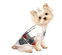 Red Phone Booth London Street Print - Ropa para perros pequeños, transpirables, para cachorros, gatitos, perros y gatos