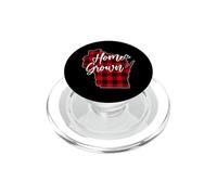 Red Plaid Buffalo WI State Love de Cosecha Propia de Wisconsin PopSockets PopGrip para MagSafe