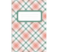 Red Plaid Pattern Composition Hardcover Notebook: College-Ruled, 6x9-inch Journal for Writing, Note-taking, Work and School