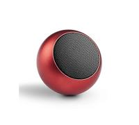 (Red) Plug-in Bluetooth-compatible Speaker Portable Small Steel Cannon Metal Heavy Subwoofer Outdoor Mini Bluetooth-compatible Speaker