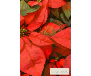 Red Poinsettia Floral Oil Painting Notebook: Elegant Festive Botanical Art Journal for Holiday Notes and Creative Writing
