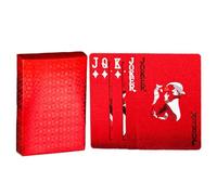 Red Poker Cards - Rojos Impermeables para Mascotas, Popular Juego de Cartas Chino | Red Poker con Respaldo de dragón para Juegos de, Viajes, campamentos, Vacaciones y diversión