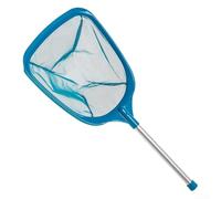 Red profesional de skimmer de piscina con poste de aluminio de 24.5 pulgadas, malla fina profunda para eliminación de desechos de hojas, pala de mano segura para piscinas enterradas sobre el suelo