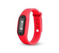 (red) Pulsera podómetro para correr, cuenta hasta 99.999 pasos con modo de suspensión automático y detección de movimiento de la cintura.