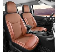 Red Rain Juego completo de fundas de asiento de piel sintética color marrón para Ford Maverick XL XLT Lariat Lobo Tremor 2022 a 2026, impermeable, totalmente cubierto, accesorios para el interior del