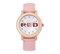 RED Remember Everyone Deployed Reloj personalizado para mujer, correa suave, regalos para cumpleaños, día de San Valentín