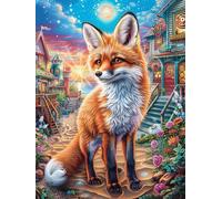 Red Renard Dans le Jardin Fleuri Rompecabezas 500 Piezas Cartón Grueso para Coleccionistas Mitos fantásticos Eventos Team Building Relajación Mental Ocio En Casa Reyes 500 PCS