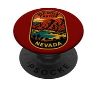 Red Rock Canyon Nevada Vista panorámica del desierto Vintage PopSockets PopGrip Adhesivo