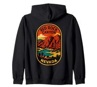 Red Rock Canyon Nevada Vista panorámica del desierto Vintage Sudadera con Capucha