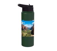 Red Rock Canyon Valley Paisaje Escénico Vista Del Río Stainless Steel Insulated Water Bottle
