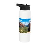 Red Rock Canyon Valley Paisaje Escénico Vista Del Río Stainless Steel Insulated Water Bottle