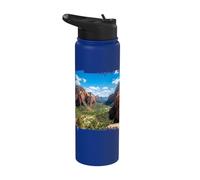 Red Rock Canyon Valley Paisaje Escénico Vista Del Río Stainless Steel Insulated Water Bottle