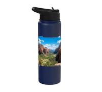 Red Rock Canyon Valley Paisaje Escénico Vista Del Río Stainless Steel Insulated Water Bottle