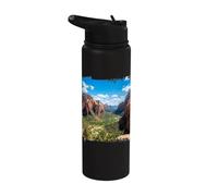 Red Rock Canyon Valley Paisaje Escénico Vista Del Río Stainless Steel Insulated Water Bottle