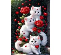 Red Rose 120 Piece Jigsaw Puzzles for Adults, Colourful, Challenging & Brainteasing Adult Puzzles 120 Pieces Cat, Fun jigsaws for The Whole Family 10x8 Inch