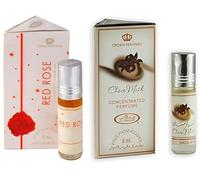 Red Rose & Choco Musk Concentrated Perfume Oil Pack of 2 | Long-Lasting Alcohol-Free Attar | 6ml Roll-On for Men & Women