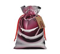 Red Rose Close Up 1 bolsa de Navidad con cordón de 8.3 x 11.8 pulgadas, bolsa robusta para regalos y artículos esenciales de uso diario