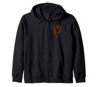 Red Rose Cross Magical Dripping Faith Believe God Bonita Rosa Sudadera con Capucha