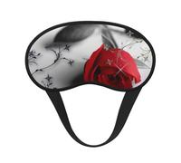 Red Rose2 - Antifaz para dormir con estampado de rosas rojas, antifaz para dormir para mujeres y hombres, para una oscuridad total, reduce la hinchazón