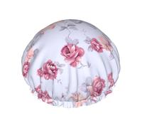 Red Roses - Gorro de ducha impermeable de doble capa y gorro de cocina, apto para adultos, niños, hombres y mujeres.
