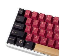 Red Samurai - Juego de teclas PBT de 129 teclas Dye-Sub Cherry Profile para teclado mecánico Cherry MX 108/100/87/60