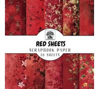 Red Scrapbook Paper: 20 Double-Sided Red Pattern Sheets for Scrapbooking, Junk Journals, Card Making, Decoupage, Origami, Paper Crafts, DIY Projects and Mixed Media