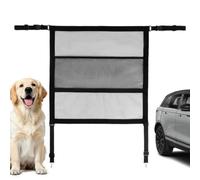 Red Separadora Coche Ajustable para Perros, Bolsa Antiescalada | Barrera Coche Ajustable para Mascotas con Bolsillos, Malla Elástica Se Ajusta a Varios Anchos Seguridad Asiento