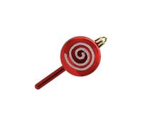 (Red) Set of 6 Colorful Candy Christmas Lollipop Ornament Festive Decorations for Christmas Tree Party