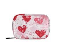 Red Silhouette Hearts - Bolsas de medicamentos blancas con compartimentos desmontables, práctico organizador de pastillas pequeño