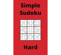Red Simple Sudoku Book, 9x9 Puzzles, 100 Pages, 5x8, Hard