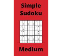 Red Simple Sudoku Book, 9x9 Puzzles, 150 Pages, 5x8, Medium