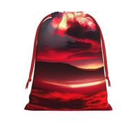 Red Sky At Night - Bolsas de Navidad con cordón para fiestas, reutilizables, para caramelos, bodas, San Valentín