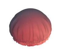 Red Sky at Night Starry - Gorro de ducha reutilizable para mujer, doble capa impermeable, esencial para el tratamiento del cabello