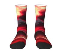 Red Sky at Night Starry Socks para hombres y mujeres, suaves, transpirables, flexibles, cómodos con diseño elegante, el mejor regalo, blanco, Altoa única