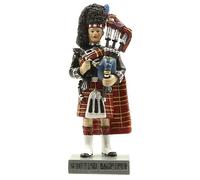Red Souvenirs Resin Figure of Scotland Bag Piper.