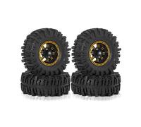 RED SPIDER 4pcs 118mm 1.77in Beadlock Wheel Rim and Soft Rubber Tire Set for 1/10 RC Crawler Car Axial SCX10 Pro Capra TRX4 B
