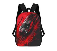 Red Sports Car Speed Artwork -1 Mochila Escolar Infantil De 17 Pulgadas, Impresa En 3D, Estilo Casual, Para Niños, Ideal Para Viajes, Como Mochila Escolar O Para Llevar Libros.